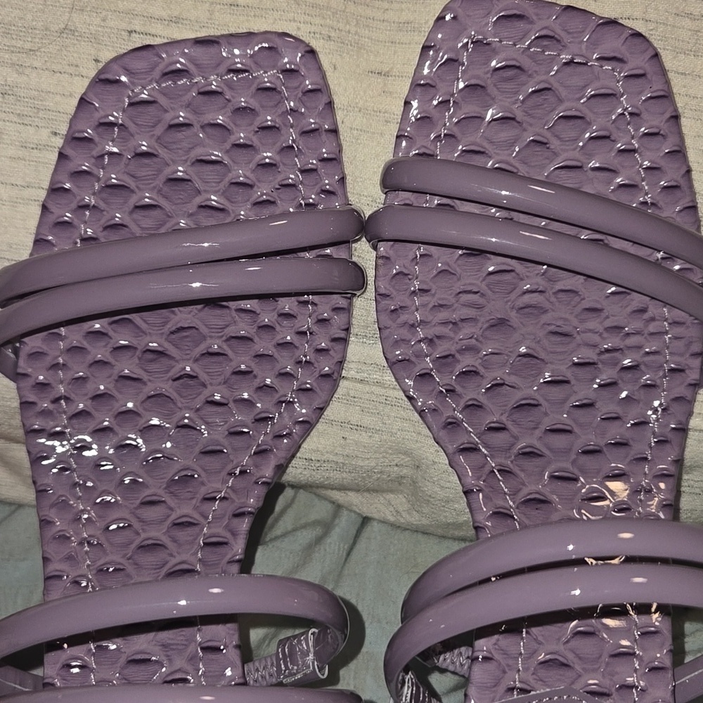Schutz-Leather Heeled Sandals 'Lover Mid' In Orchid-Size 6.5 - Picture 12 of 17
